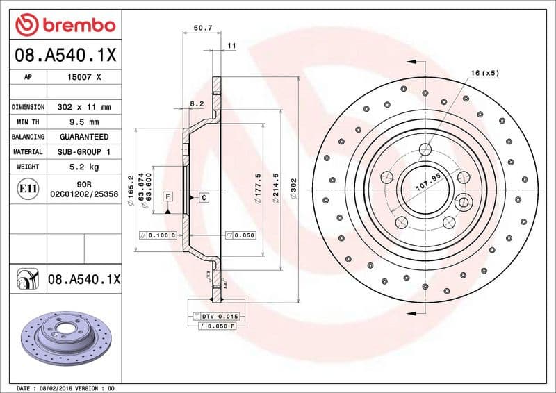 Brake Disc XTRA LINE - Xtra 08.A540.1X - image 2