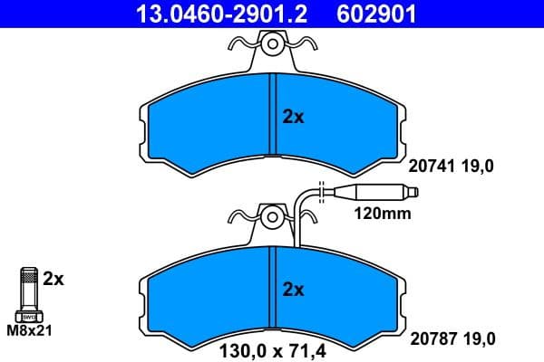 Brake Pad Set, disc brake 13.0460-2901.2 - image 2