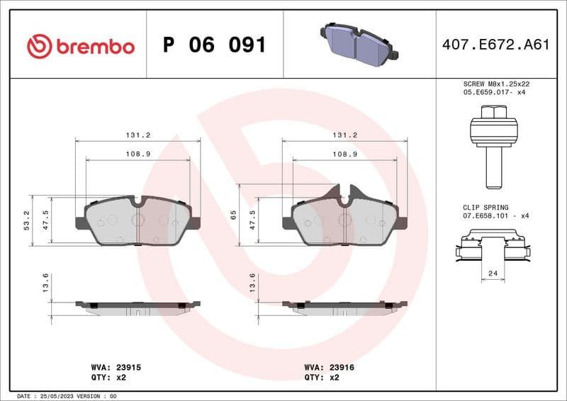 Brake Pad Set, disc brake PRIME LINE P 06 091 - image 3
