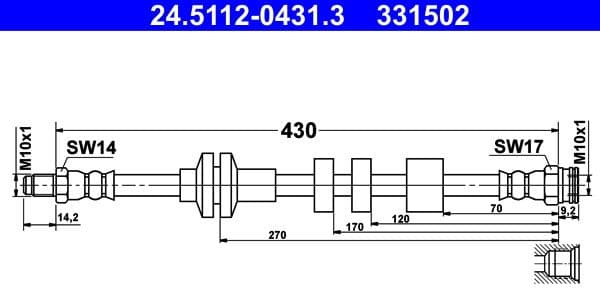 Brake Hose 24.5112-0431.3 - image 2