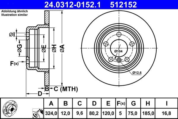 Brake Disc PowerDisc 24.0312-0152.1 - image 2