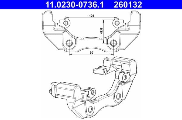 Bracket, brake caliper 11.0230-0736.1 - image 2