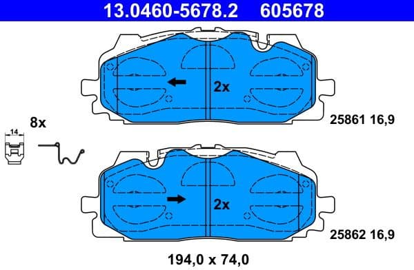 Brake Pad Set, disc brake 13046056782 - image 2