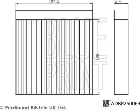 Filter, cabin air ADBP250063 - image 2