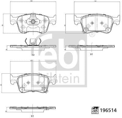 Brake Pad Set, disc brake 196514