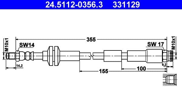 Brake Hose 24.5112-0356.3 - image 2
