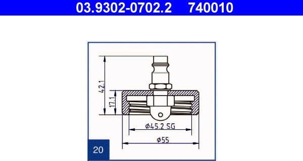 Brake Bleeder Adapter 03.9302-0702.2 - image 2