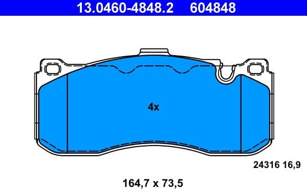 Brake Pad Set, disc brake 13.0460-4848.2 - image 2