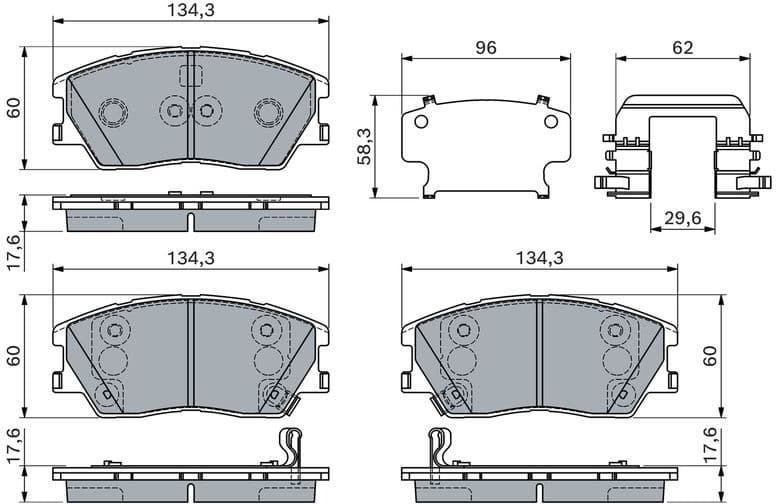 Brake Pad Set, disc brake 0 986 460 155 - image 5
