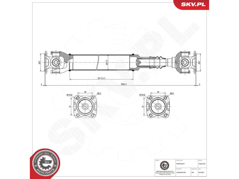 Drive Shaft 76SKV163 - image 2