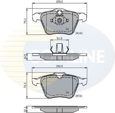 Brake pads front CBP01608