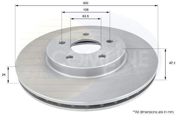 Brake disc, 1pcs FRONT ADC1215V - image 2