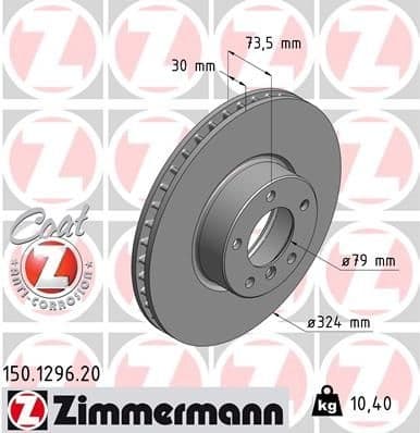 Brake Disc COAT Z 150.1296.20