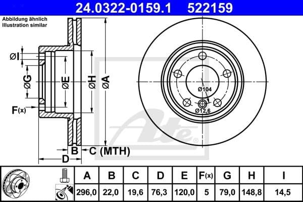 Brake Disc PowerDisc 24.0322-0159.1 - image 2