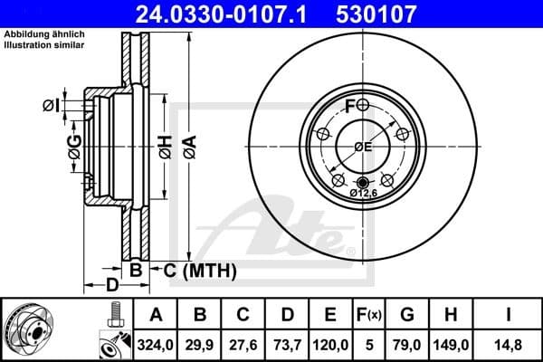 Brake Disc PowerDisc 24.0330-0107.1 - image 2