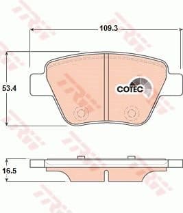 Brake pads rear, Top Quality GDB1841