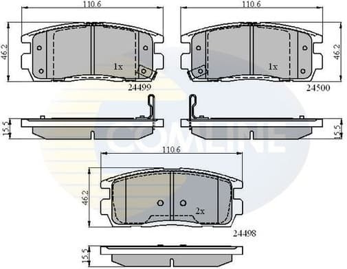 Brake pads rear CBP31580