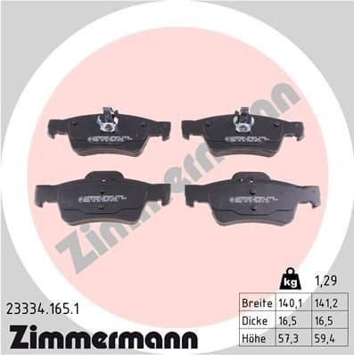 Brake Pad Set, disc brake 23334.165.1