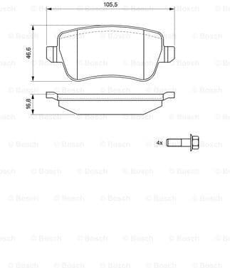 Brake Pad Set, disc brake 0986494126
