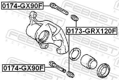 Guide Bolt, brake caliper 0174-GX90F - image 2