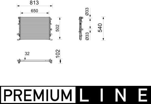 Radiator, engine cooling BEHR *** PREMIUM LINE *** CR2805000P