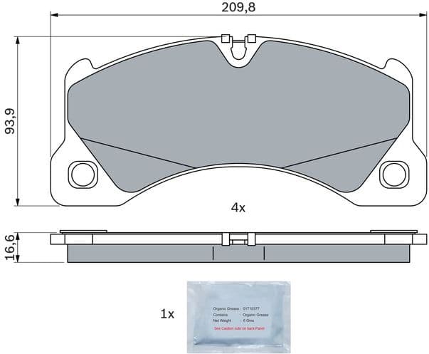 Brake Pad Set, disc brake 0 986 424 970 - image 2