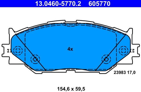 Brake Pad Set, disc brake 13.0460-5770.2 - image 2
