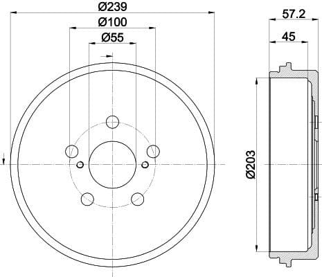 Brake Drum 8DT 355 303-531