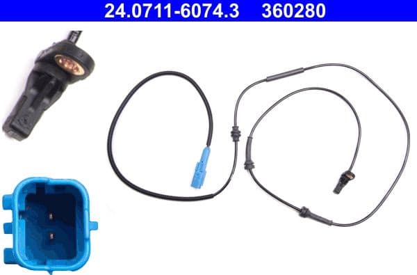 Sensor, wheel speed 24.0711-6074.3 - image 2