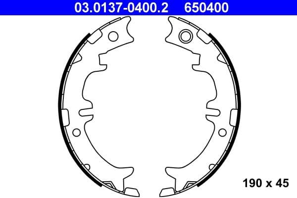 Brake Shoe Set, parking brake 03.0137-0400.2 - image 2