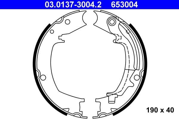 Brake Shoe Set, parking brake 03.0137-3004.2 - image 2