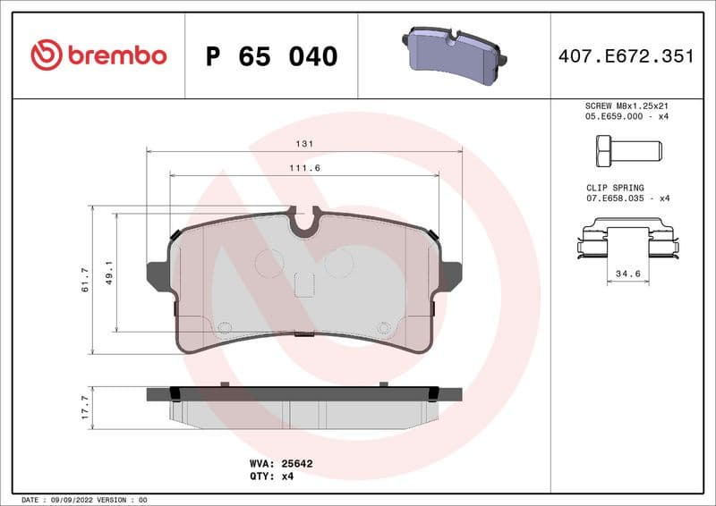 Brake Pad Set, disc brake PRIME LINE P65040 - image 2