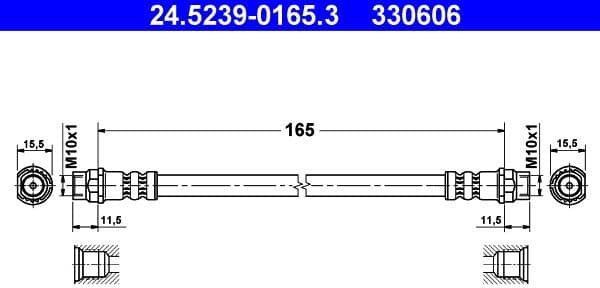 Brake Hose 24.5239-0165.3 - image 2