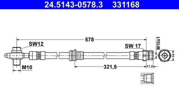 Brake Hose 24.5143-0578.3 - image 2