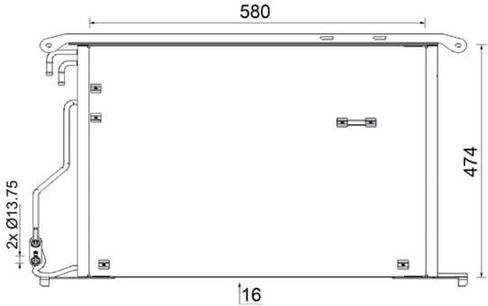 Condenser, air conditioning BEHR AC 947 000S