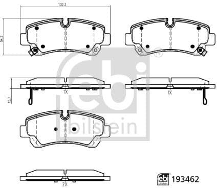 Brake Pad Set, disc brake 193462