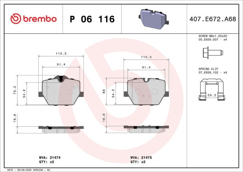 Brake Pad Set, disc brake PRIME LINE P06116 - image 2