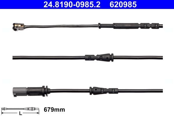 Warning Contact, brake pad wear 24.8190-0985.2 - image 2