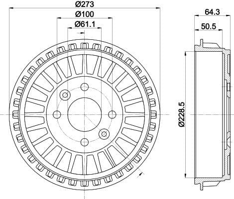 Brake Drum 8DT 355 303-201 - image 4