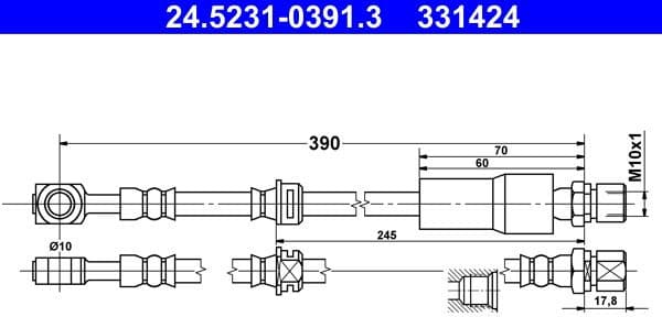 Brake Hose 24.5231-0391.3 - image 3