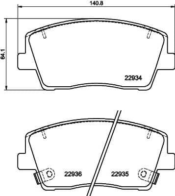 Brake Pad Set, disc brake 8DB 355 040-111