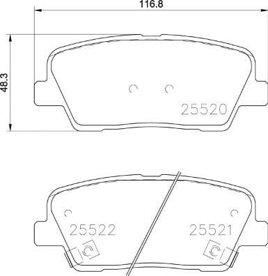 Brake Pad Set, disc brake PRIME LINE P30104 - image 3