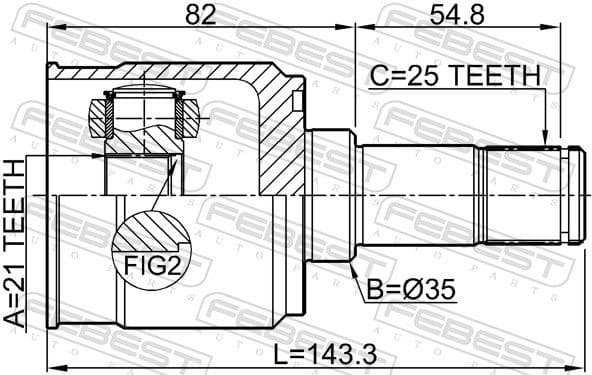 Joint Kit, drive shaft 3511-NL3R - image 2