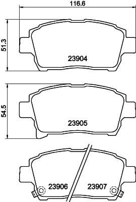 Brake Pad Set, disc brake 8DB 355 010-901