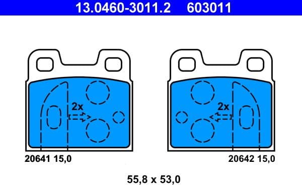 Brake Pad Set, disc brake 13.0460-3011.2 - image 2