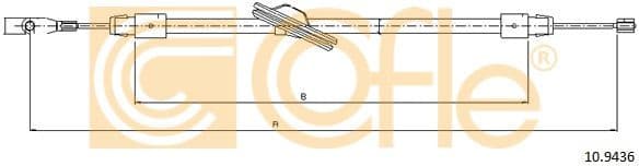 Cable Pull, parking brake 10.9436