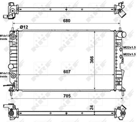 Radiator, engine cooling EASY FIT 50219