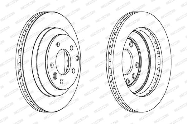 Brake discs kit rear, (2pcs), Top Quality DDF1580C - image 3