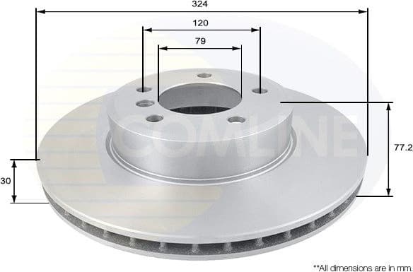 Brake disc, 1pcs FRONT ADC1738V