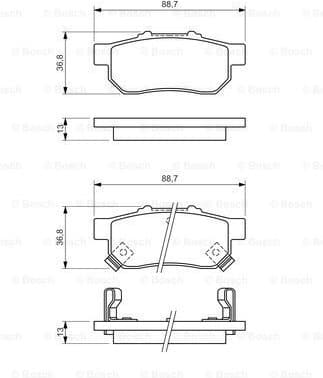 Brake Pad Set, disc brake 0986494392 - image 8